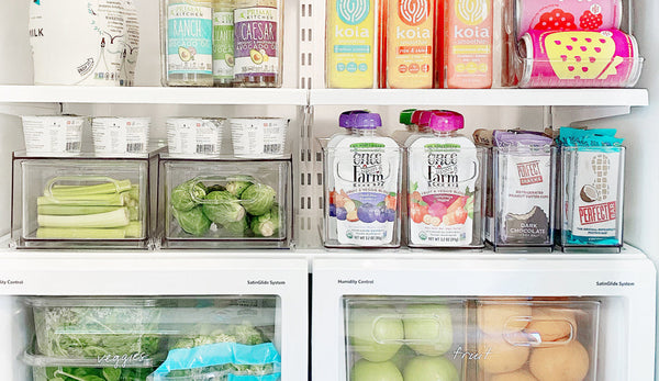 Inside of a fridge with creative fridge organization ideas