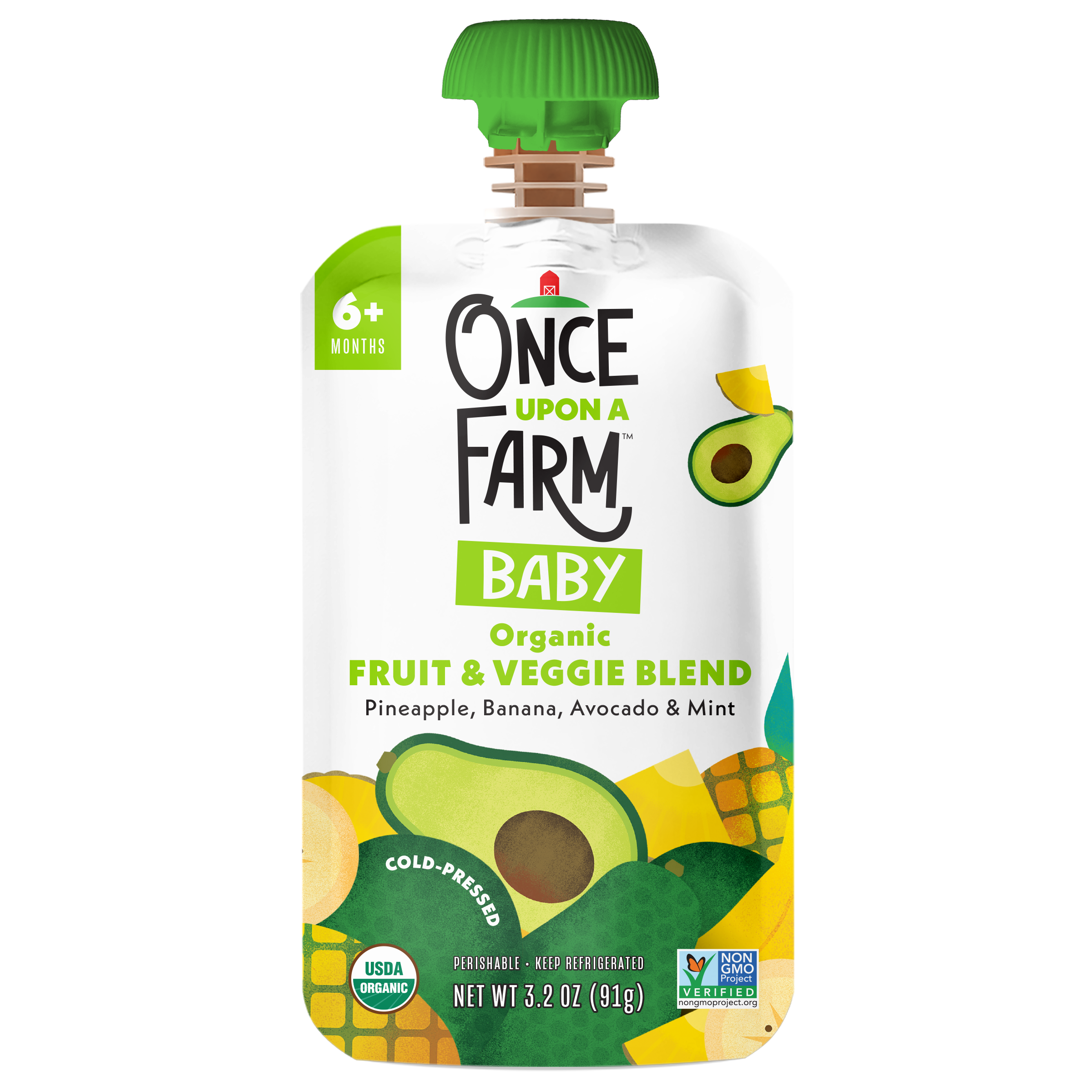 Baby Pineapple Banana Avocado Mint Front of Packaging