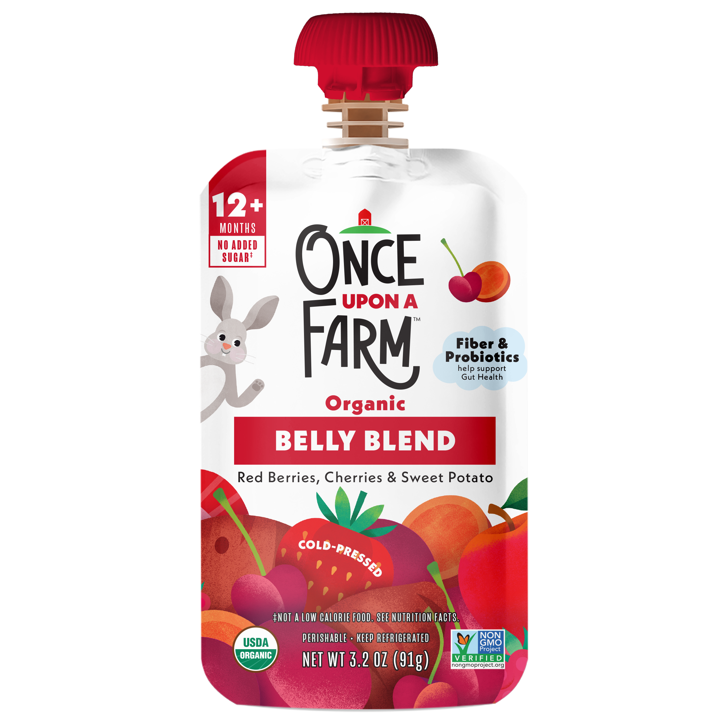 Red Berry Cherries Sweet Potato Belly Blend Front of Packaging