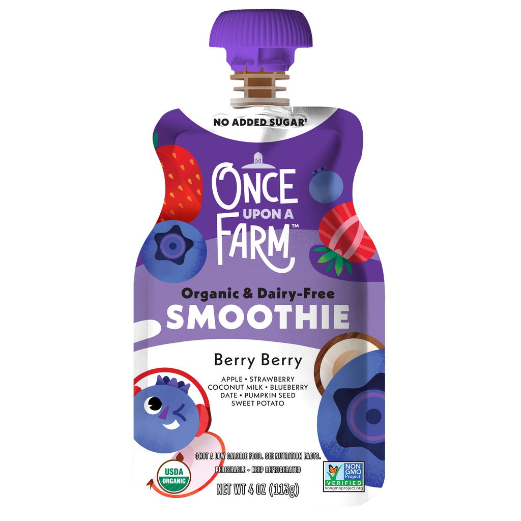 Once Upon a Farm Berry Berry Dairy Free Smoothie Front of Packaging