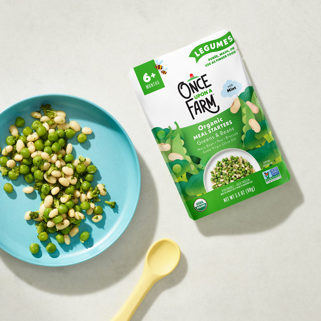 Greens & Beans Plated and Cooked Meal Shown with packaging