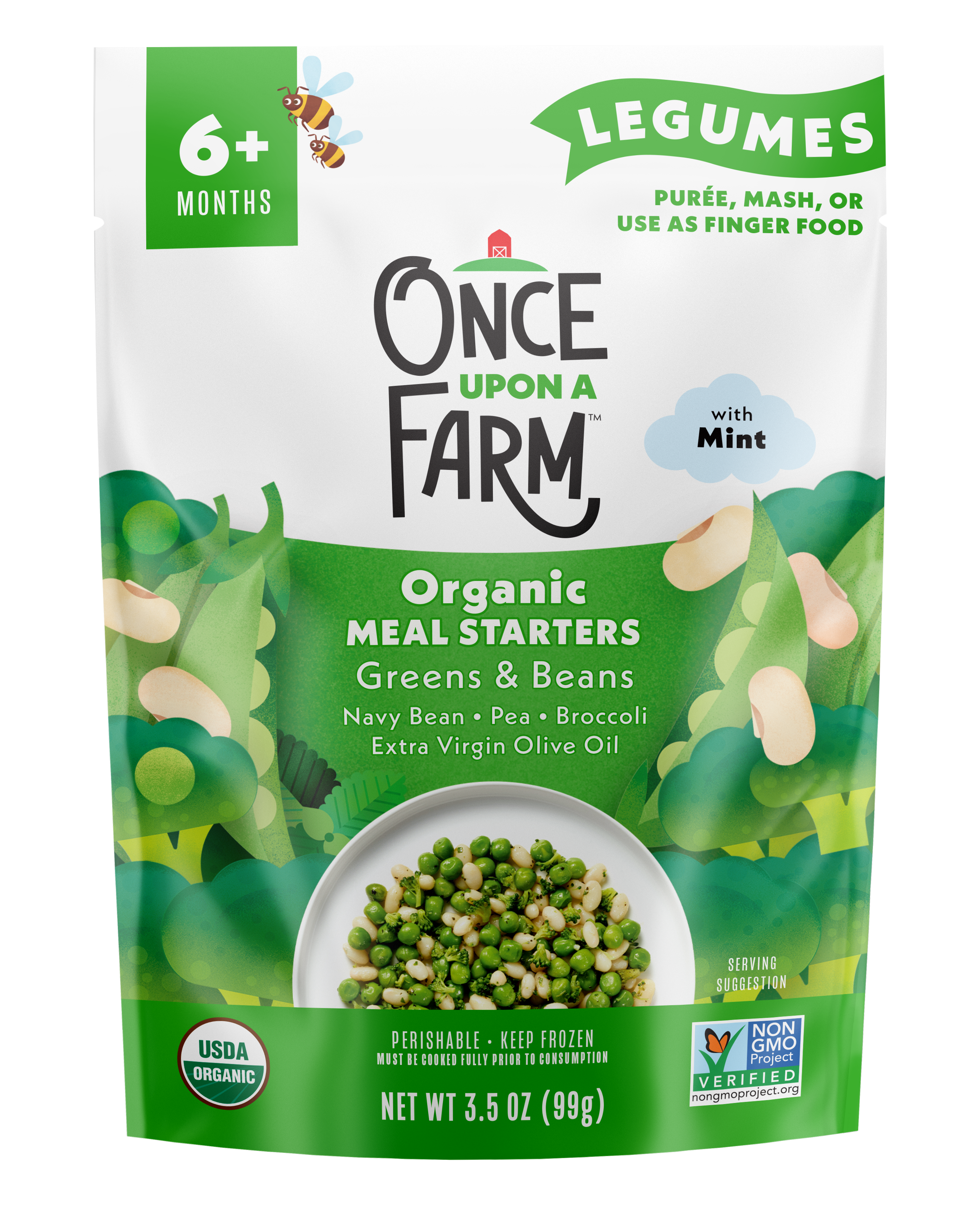 Greens & Beans frozen meal front of packaging