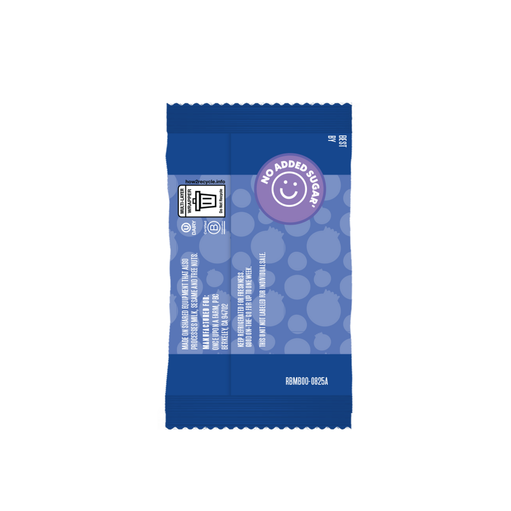 Mini Blueberry Refrigerated Oat Bar back of packaging