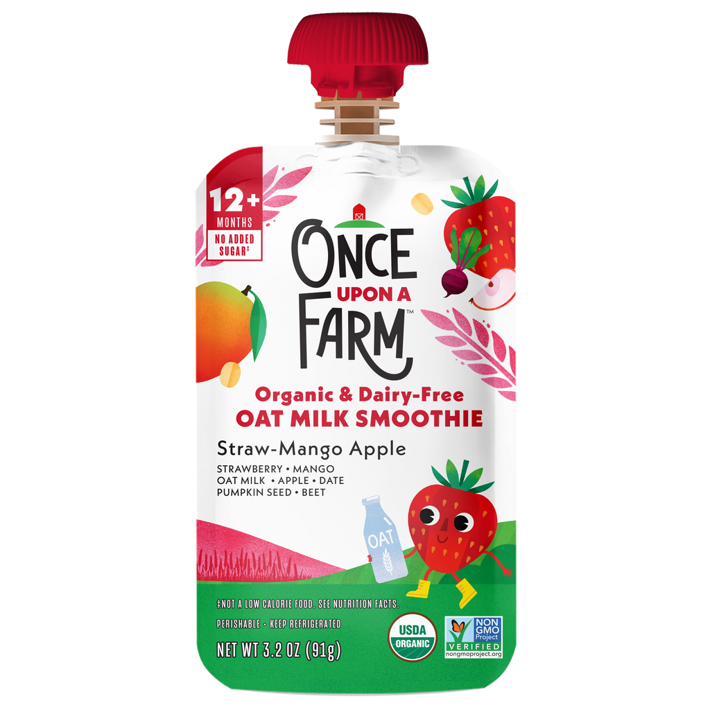 Strawberry Mango Apple Oat Milk Smoothie front of packaging