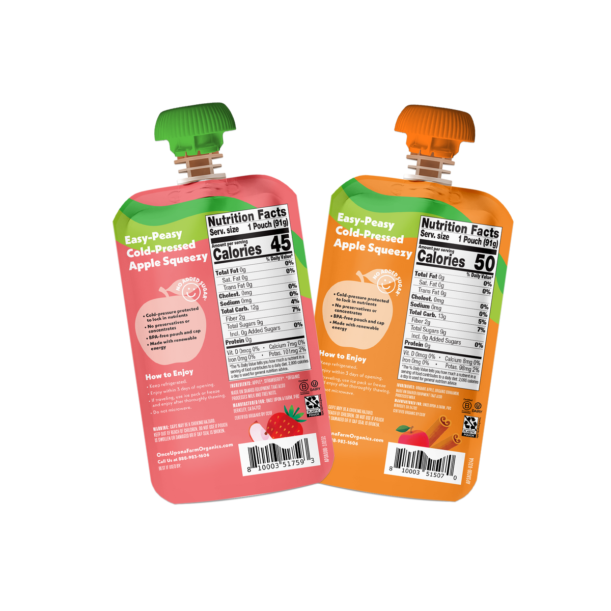 Mega Applesauce Pack Back of Packaging