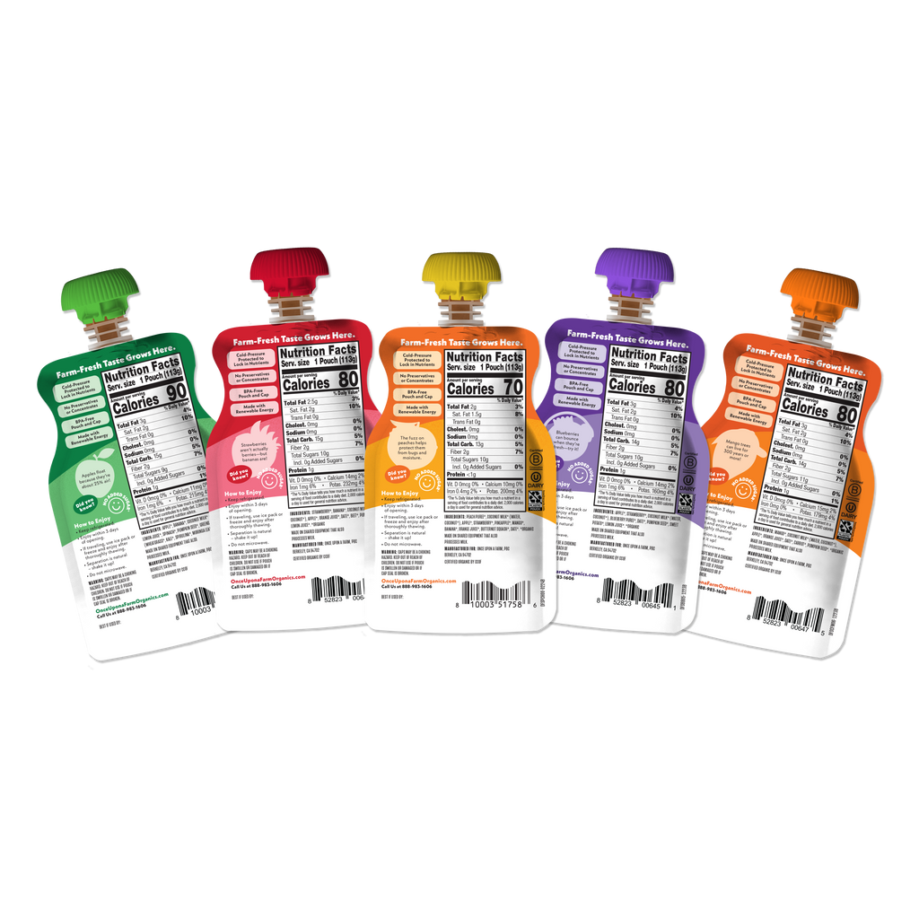 Dairy-Free Smoothie Variety Pack back of packaging