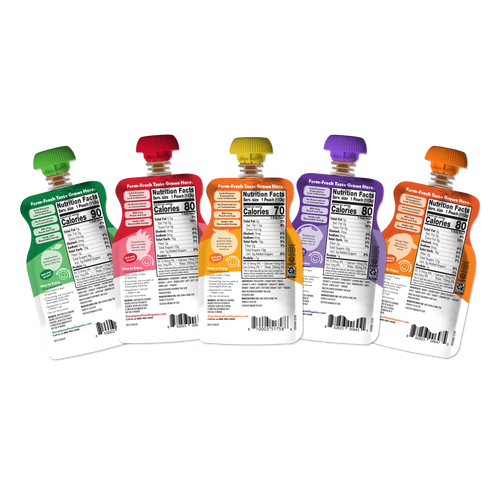 Dairy-Free Smoothie Variety Pack back of packaging