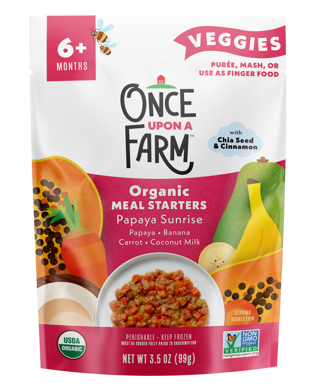 Papaya Sunrise frozen meal front of packaging