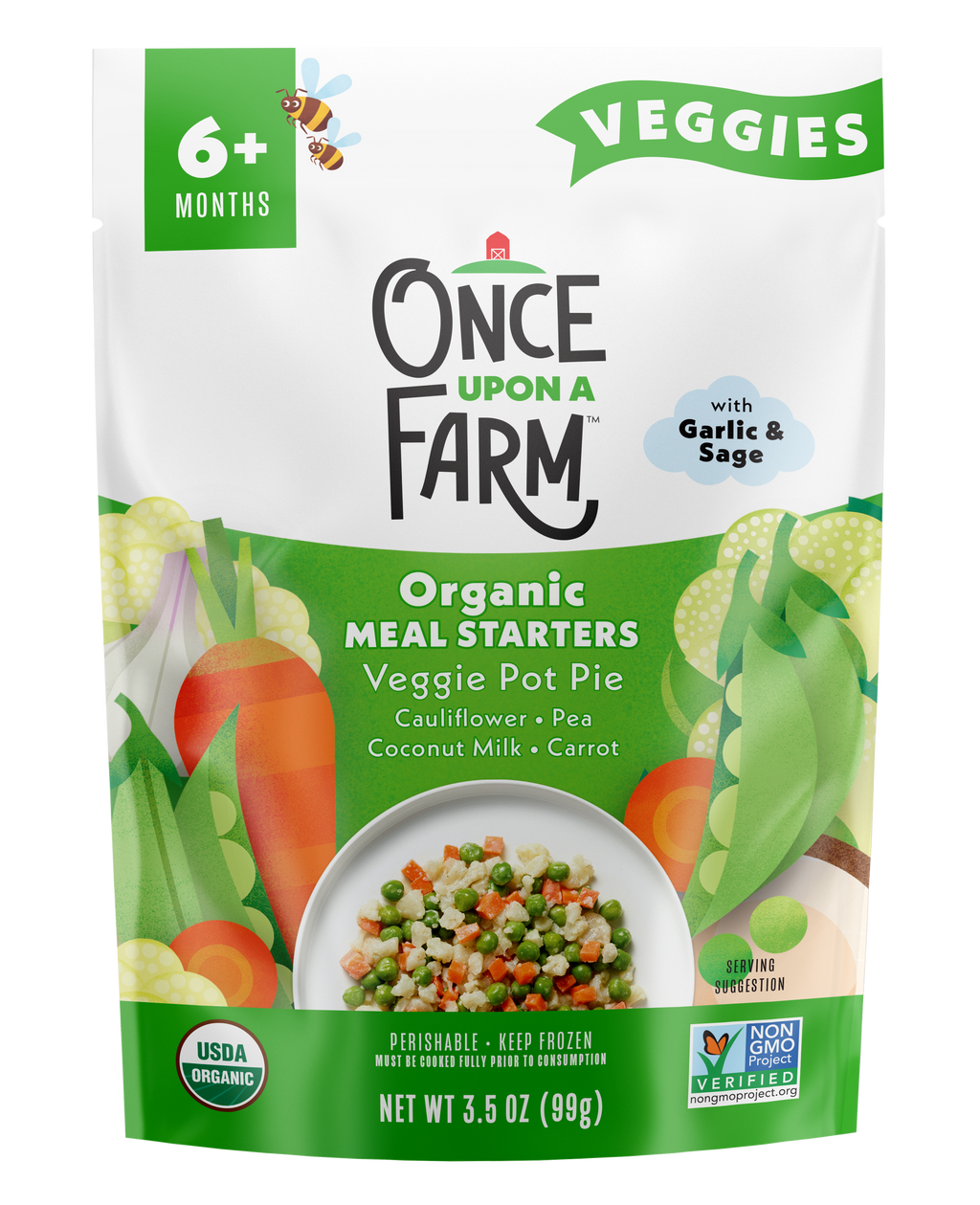 Veggie Pot Pie frozen meal front of packaging